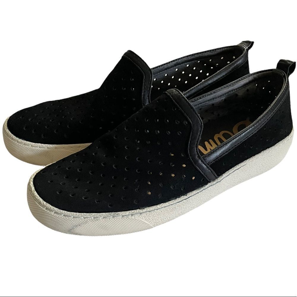 Sam Edelman Flat Slip On Perforated Sneakers - Bea - Size 8